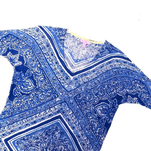 Lilly Pulitzer scarf print linen top - Picture 2 of 5